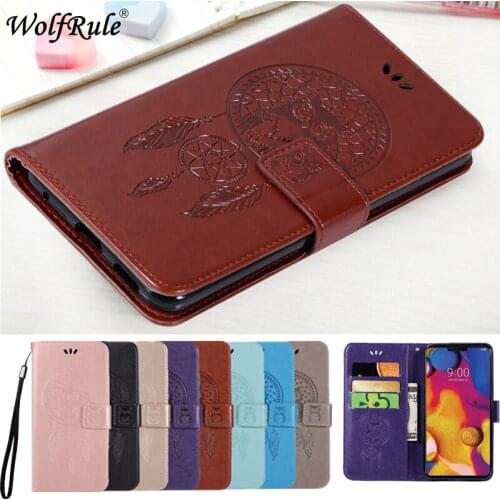 Wolfrule Cover For LG V40 Case Owl Flip Wallet Leather Cover For LG V40 ThinQ Luxury Phone Bag Case For LG V40 ThinQ V405 Shell