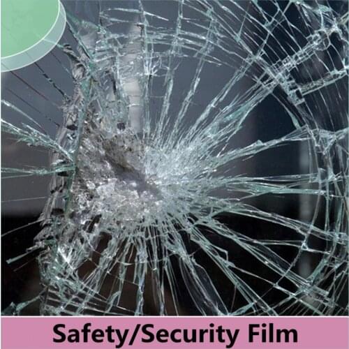 Window Safety Film SUNICE 50*800cm Transparent Safety Security Film Glass Sticker Shatter-proof Vinyl Home Residential Protect