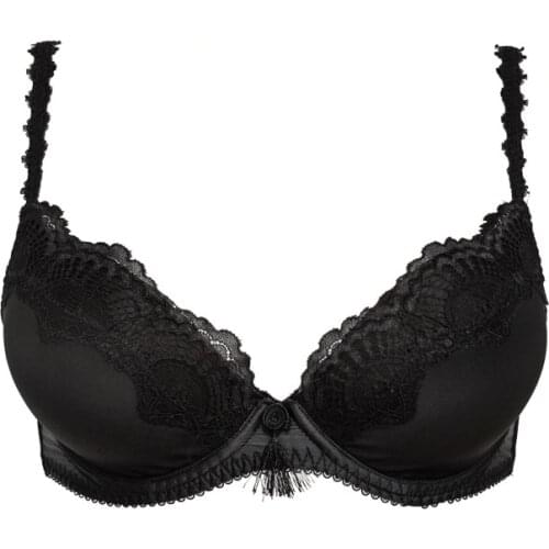 Womens Black High-end Tassel Lace Underwire Push up Sexy Bra, Underwear Lingeries Gift BRB081