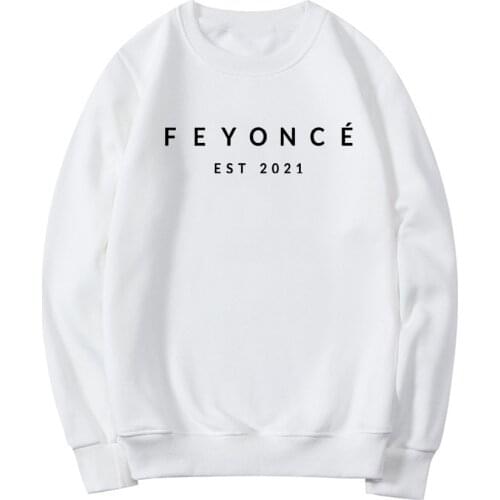Feyonce Est 2021 Sweatshirt Bridal Shower Gift Hoddies for Fiance Women Crewneck Casual Sweatshirts Pullover Autumn Clothing Top
