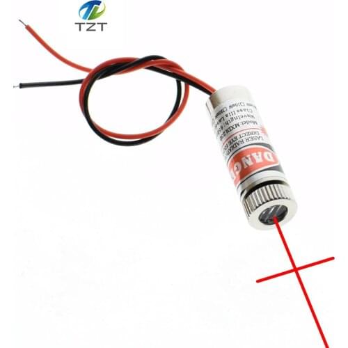 1PCS Head Glass Lens Focusable Industrial Class 650nm 5mW Cross Red Laser Line Module Hot Sale