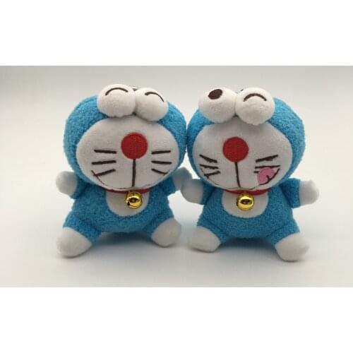 10/Lot Doraemon 11CM Keychain Pendant Plush Soft Animals Cartoon Best Gifts