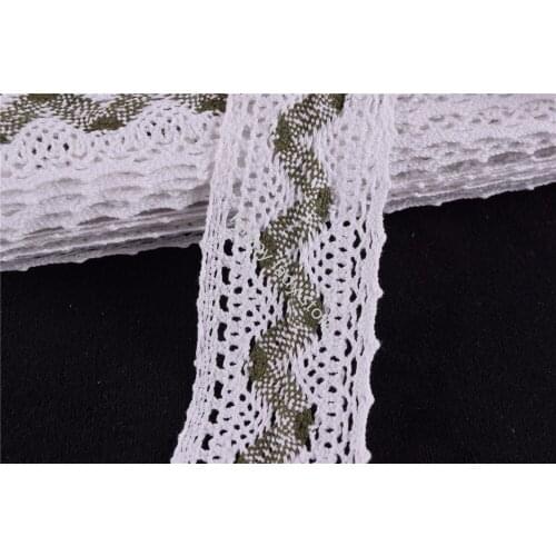 15yards wide 6.4cm Vintage style Cotton crochet lace, white, 6cm