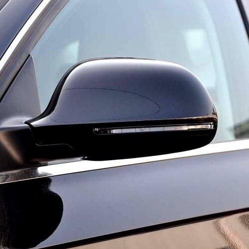 2PCS ABS Rearview Mirror Cover Wing Cap Shell Fit for Audi A4 B8 A6 C6 A5 8T Q3 A3 8P car accessories