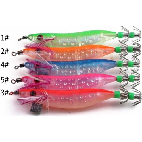 25Pcs Shrimp Fishing Lure Bait 10CM 9G Squid Jigs Wobble With Hook Pesca Fishing Tackles