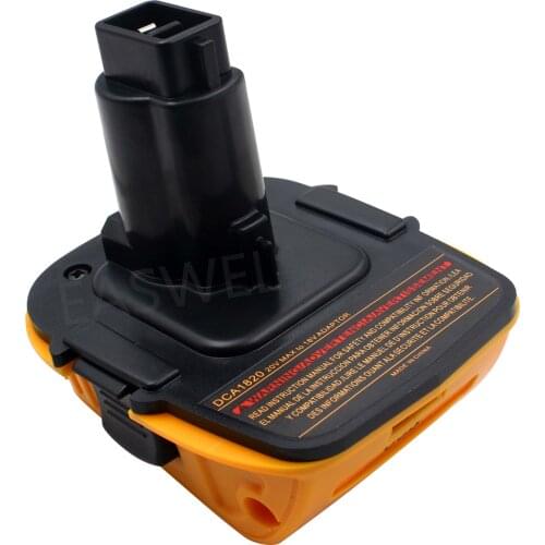 18Volt To 20Volt MAX DCA1820 Battery Adapter For Dewalt Li-ion Tools Converter