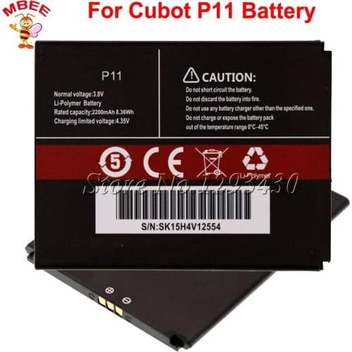 For Cubot P11 Battery 2200mAh Batterie Bateria Accumulator