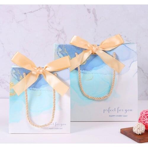 AVEBIEN Nordic INS wind marble gift bag 10pcs Birthday Party Decorations Thank you bags customizable Wedding Favors for Guests