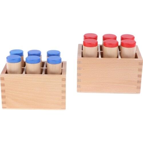 Wooden Sensorial Learning Toy Montessori Teaching Aid - Sound Cylinders Box Set Kids Children Preschool Sensory Educational Toy