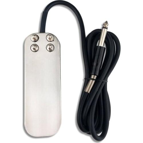 Long Stainless Steel Tattoo Footswitch Tattoo Foot Pedal Extra Thick For Power Supplies