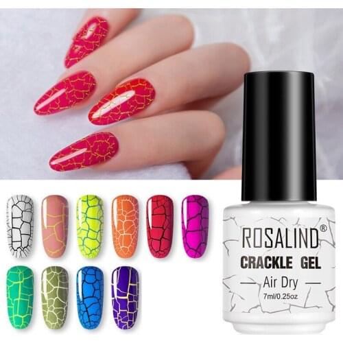 Crackle Gel Nail Polish For Nail art manicure Set Air dry nail polish Need Base Color Gel Varnishes Lacuqer