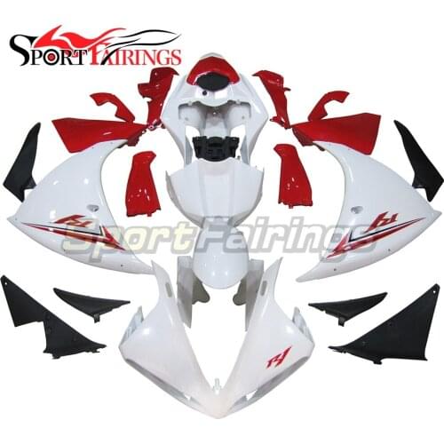 Injection Fairings For Yamaha YZF R1 09 10 11 YZF-R1 2009 - 2011 ABS Plastic Complete Motorcycle Fairing Kit Cowling White Red