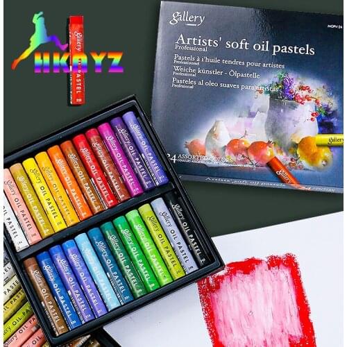 1sets Mungyo Gallery Artists 12/24/48 Colors Soft Oil Pastels Set Non Toxic Adult Kids Drawing Painting Stick