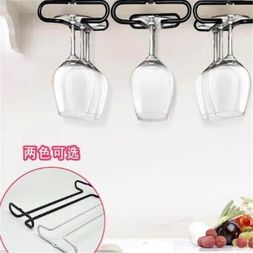 Creative Upside-down Wine Glass HolderUnder-hung Wine Cabinet Single-row Hanging Tall Household Glass Holder Ornaments