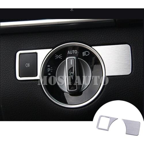For Benz E Class Coupe W207 C207 Inner Headlight Switch Button Cover 2009-2016 2pcs Car Accessories Interior Car Decor Car Trim