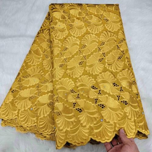 Nigerian Lace Fabrics 2021 Swiss Voile Lace In Switzerland Latest Top Quality Dubai Fabric With Stones For Wedding 5yards/lot