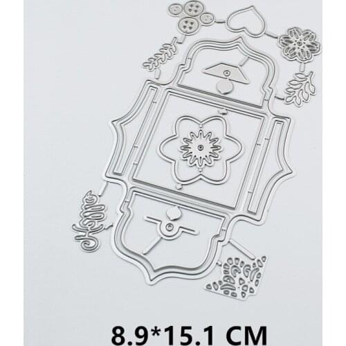2021 New Gift Box Cutting Dies DIY Scrapbooking Embossing Paper Photo Frame Stamps Crafts Template Mould Stencils