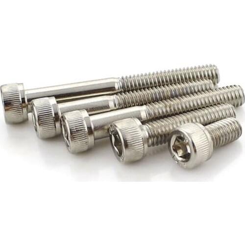 M5 12.9 grade Allen Hexagon High Strength Half thread Bolt Alloy Steel Nickel Plated Hex Screws Stigma Length 30mm-100mm