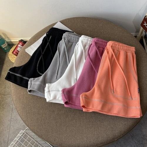 2021 Spring Summer New High-Waist Shorts Womens Trendy Wide-leg Pants Sports Leisure Hot Pants Fashion Thin Beach Pants