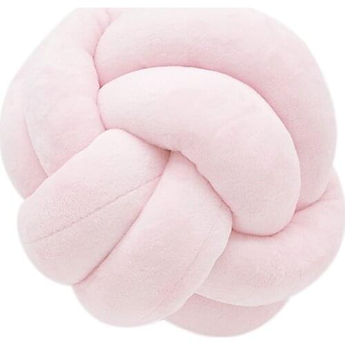 Knot Ball Cushion Office Waist Back Cushion Baby Nap Pillow Stuffed Dolls Toys For Kids Store Decoration Knot Ball Cushion(Pink)