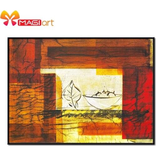 Cross stitch kits Embroidery needlework sets 11CT water soluble canvas patterns 14CT Abstract painting Abstract plants-NCMF004