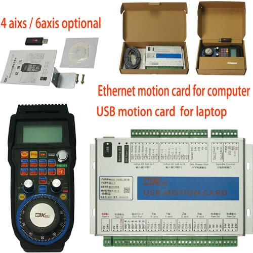 XHC Mach3 USB Ethernet Breakout Board 4 6 Axis Mach3 Motion control card CNC USB Handwheel for diy CNC Router Milling Machine