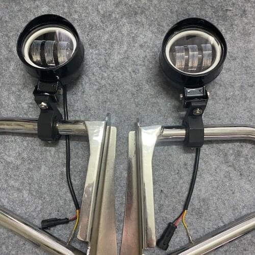 Motorcycle protection bar fog lights auxiliary lights driving lights for Sportster 883 Iron 1200 Dyna Harley Touring Dyna Softai