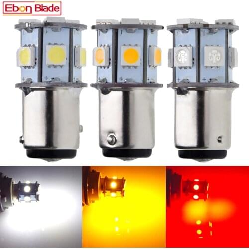 1/2 Pcs 1157 BAY15D LED Lamps For Auto Motorbike Tail Rear Brake Stop Turn Signal Light Bulbs White Amber Red 6V DC Car Styling