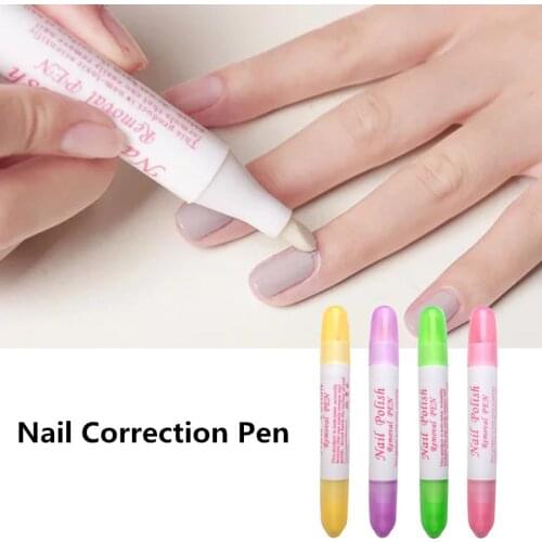 1pcs Nail Art Remove Pens Mistakes 3 Tips Corrector Pen Cleaner Erase Manicure Makeup Tools NDT011