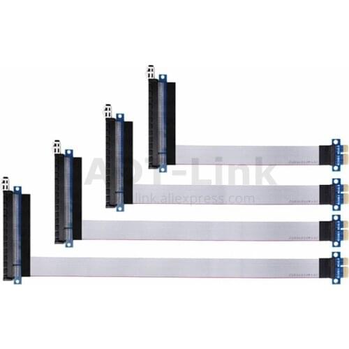 1pcs 1X to 16X PCIe Flexible Flat Extension FFC PCI Express 1 to 16 X Adapter Riser Card Adapter PCI-E Extender Cable PCI-E new