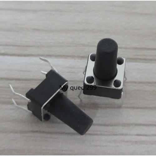 100Pcs 6*6*10mm 4pin Quality Mini Micro Momentary Tactile Push Button Switch G08 Drop ship