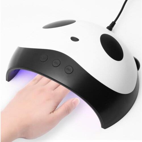 24W/36W Panda Intelligent UV LED Lamp Nail Dryer with Bottom for Curing Gel Polish Auto Sensing Lamp Nail Art Tools