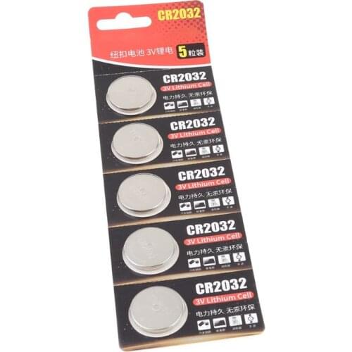 5 Pcs 3V Lithium Coin Cells Button Battery Board ECR2032 CR2032 5004LC KCR2032 50LA
