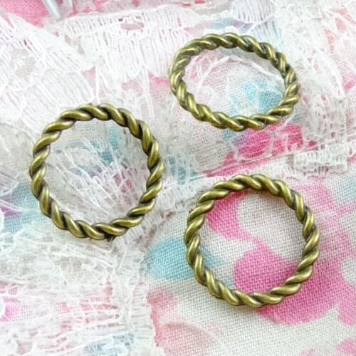 60pcs Circle Charms DIY Jewelry Making Pendant Fit Bracelets Necklaces Earrings Handmade Crafts Antique Bronze Color Charm