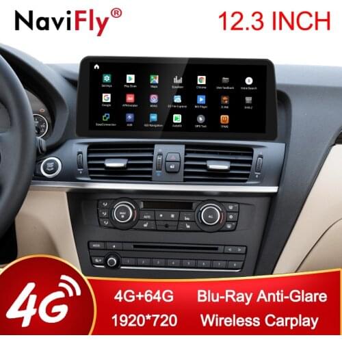 NaviFly Android 10.0 Carplay Car Audio Navigation Multimedia DVD Radio Tape Recorder For BMW X3 F25 2010-2016 / X4 F26 2014-2016