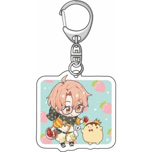 Cartoon IDOLISH7 Keychain Anime Acrylic Nakajima Izumi Iori Leader Pendant Key Ring Man Women Bag Car Trinket Key Accessories