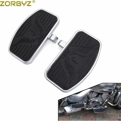 ZORBYZ Black Motorcycle Rear Passenger Footboard Floorboard For Yamaha Dragstar Vstar XVS400/650 1988-2013