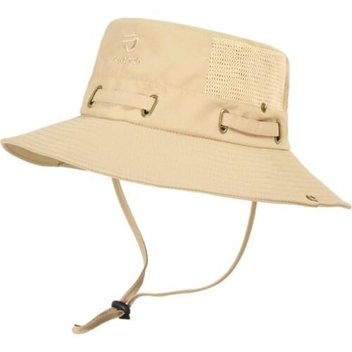 Breathable Waterproof Wide Brim Boonie Hat Outdoor UPF 50+ Sun Protection Mesh Safari Sun Hat Travel Fishing Hat