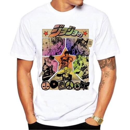 Jojo Bizarre Adventure T Shirt men Japan Anime Summer Top T-shirt Jojo Graphic Tshirt Unisex Cartoon