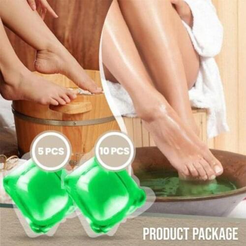 Foot Bath Capsule Slimming Essential Oil Can Soluble In Water Fast Lose Weight Topical Concentrated Capsules 5pcs Feet Soak Bag