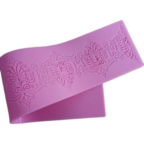 Silicone Cake Border Lace Mold Mat Soap Handmade Fondant Decorating Tool DIY Aroma Mould Making K777