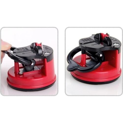 Red Household Sharpener Portable Unique Sharpener Suction Cup-type Kitchen Knives Tool