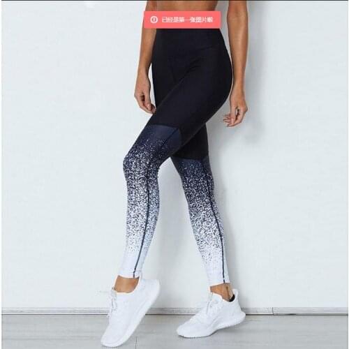 2021 Sexy Sports Leggings Women Gradient Fitness Leggings Tracksuit Gym Jogging Leggings Sport Fitness S-XL