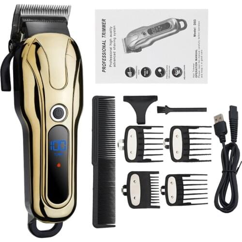 Professional Electric Hair Clipper With LCD Screen Trimmer For Men Adults Kids USB Rechargeable Hair Cutter Machine