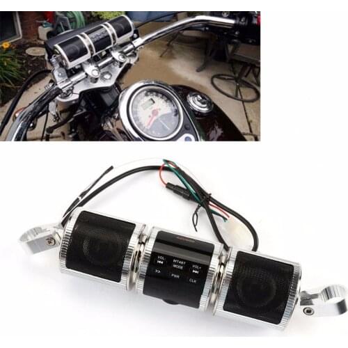 Motorcycle Bluetooth Audio Radio Sound System MP3 Stereo Speaker Waterproof Cruiser Chopper Cafe Racer Old School Bobber