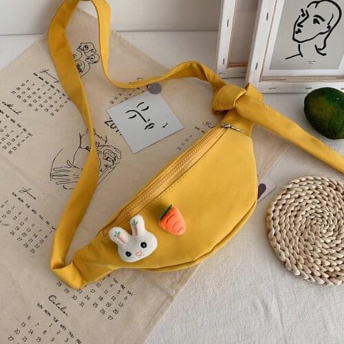 Womens chest bag wild soft sister cute rabbit girl chest bag messenger bag student waist bag large capacity bag female