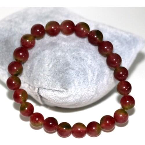 New arrival 8mm multicolor natural stone chalcedony jades beads bracelets women exquisite original design jewelry 7.5inch B2956