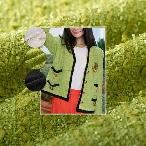 Pearlsilk France Tweed Circle Fabrics Autumn Jacket Dress Suits Garment Materials The Sewing Cloth Meter Freeshipping