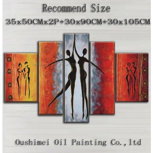 Professional Artist Handmade High Quality Modern Abstract Dancer Oil Painting On Canvas Couple Dancing For Wall Decoration