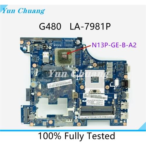 QIWG5_G6_G9 LA-7981P Mainboard For Lenovo ideaPad G480 Laptop Motherboard With HM76 GT610M 1GB Video card 100% Fully Tested